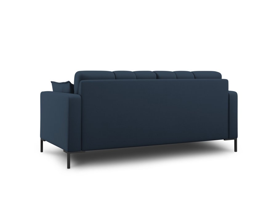 MICADONI Mamaia sofa, 2 seter - bltt stoff og sort metall