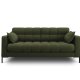 MICADONI Mamaia sofa, 2 seter - grnt stoff og svart metall