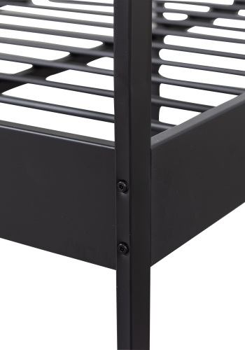 WOOOD MEES queensize seng metal sort 120x200cm