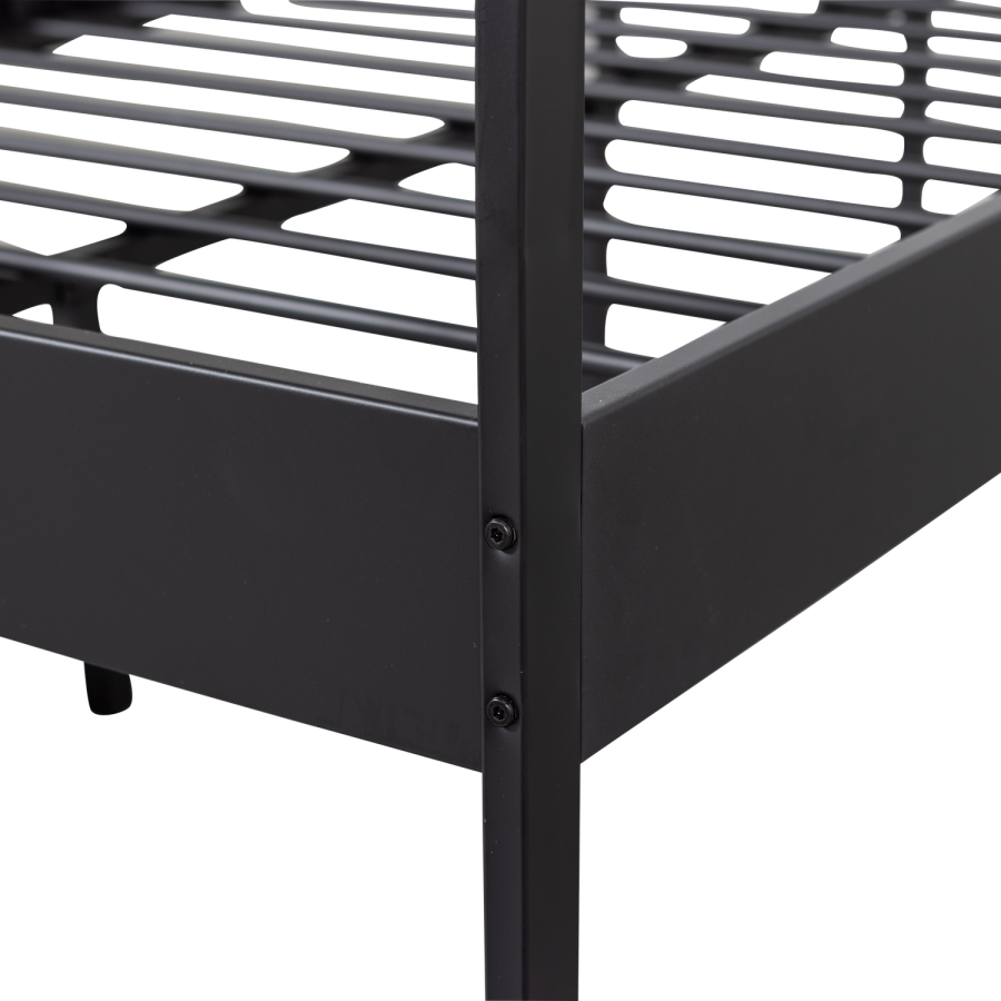 WOOOD MEES queensize seng metal sort 120x200cm