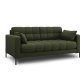 MICADONI Mamaia sofa, 2 seter - grnt stoff og svart metall