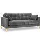 MICADONI Mamaia sofa, 3 seter - gr flyel og gullmetall