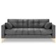 MICADONI Mamaia sofa, 3 seter - gr flyel og gullmetall