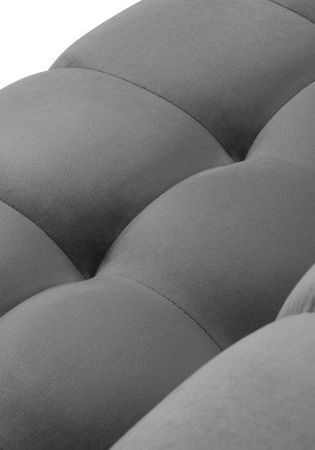 MICADONI Mamaia sofa, 3 seter - gr flyel og gullmetall