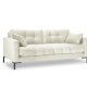 MICADONI Mamaia sofa, 3 seter - beige flyel og sort metall