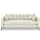 MICADONI Mamaia sofa, 3 seter - beige flyel og sort metall