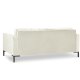 MICADONI Mamaia sofa, 3 seter - beige flyel og sort metall
