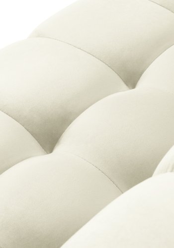 MICADONI Mamaia sofa, 3 seter - beige flyel og sort metall