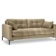 MICADONI Mamaia sofa, 3 seter - beige flyel og sort metall