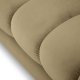 MICADONI Mamaia sofa, 3 seter - beige flyel og sort metall