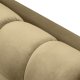 MICADONI Mamaia sofa, 3 seter - beige flyel og sort metall