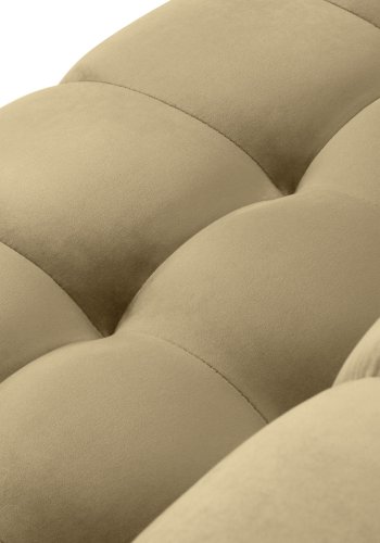 MICADONI Mamaia sofa, 3 seter - beige flyel og sort metall