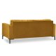 MICADONI Mamaia sofa, 3 seter - gul flyel og sort metall