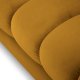 MICADONI Mamaia sofa, 3 seter - gul flyel og sort metall