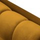 MICADONI Mamaia sofa, 3 seter - gul flyel og sort metall