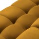 MICADONI Mamaia sofa, 3 seter - gul flyel og sort metall