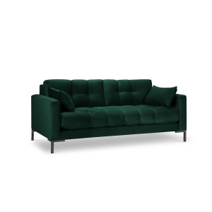 MICADONI Mamaia sofa, 3 sder - grn fljl og sort metal