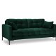 MICADONI Mamaia sofa, 3 seter - grnn flyel og sort metall