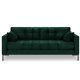 MICADONI Mamaia sofa, 3 seter - grnn flyel og sort metall