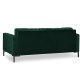 MICADONI Mamaia sofa, 3 seter - grnn flyel og sort metall