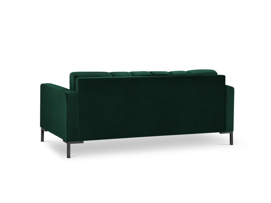 MICADONI Mamaia sofa, 3 seter - grnn flyel og sort metall