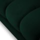 MICADONI Mamaia sofa, 3 seter - grnn flyel og sort metall