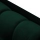 MICADONI Mamaia sofa, 3 seter - grnn flyel og sort metall
