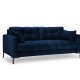 MICADONI Mamaia sofa, 3 seter - bl flyel og sort metall