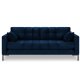 MICADONI Mamaia sofa, 3 seter - bl flyel og sort metall
