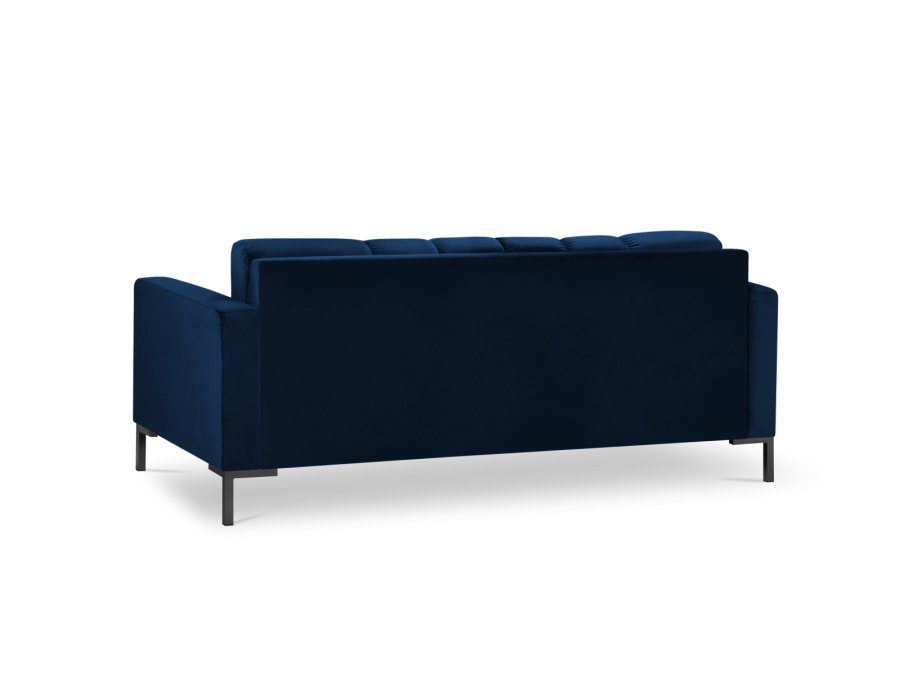 MICADONI Mamaia sofa, 3 seter - bl flyel og sort metall