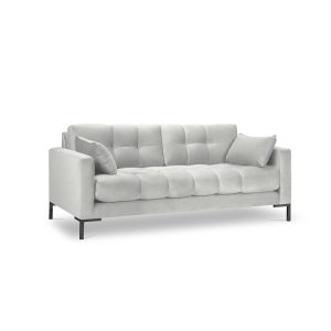 MICADONI Mamaia sofa, 3 sder - slv fljl og sort metal