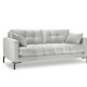 MICADONI Mamaia sofa, 3 seter - slv flyel og sort metall
