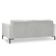 MICADONI Mamaia sofa, 3 seter - slv flyel og sort metall