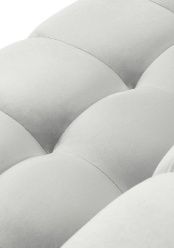 MICADONI Mamaia sofa, 3 seter - slv flyel og sort metall