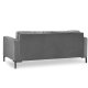 MICADONI Mamaia sofa, 3 seter - gr flyel og sort metall
