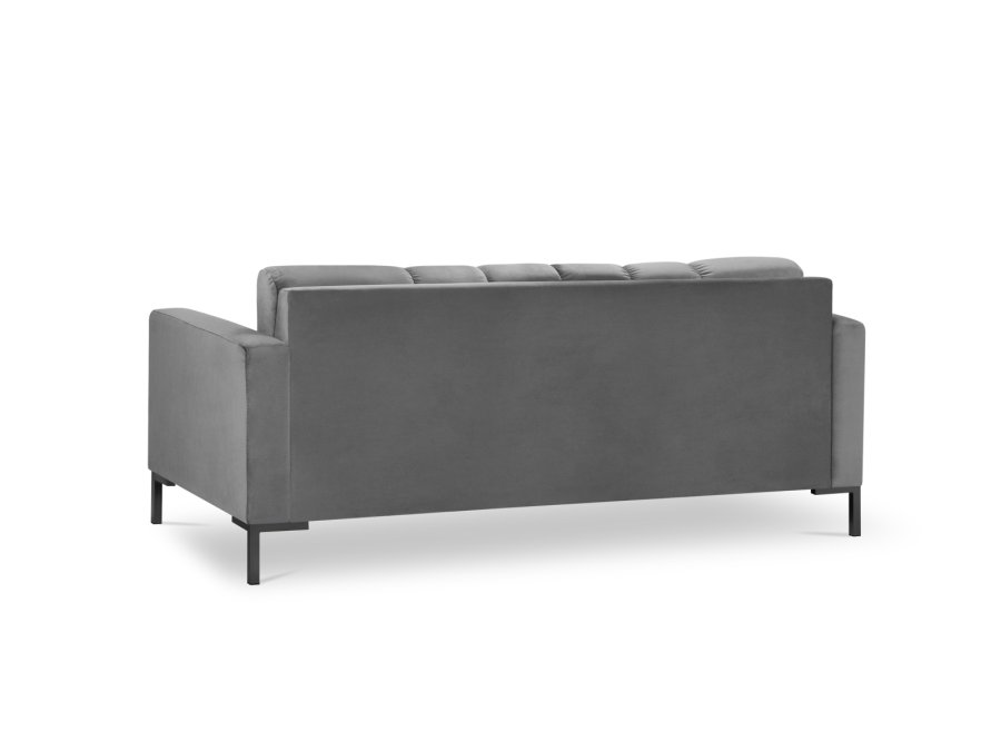 MICADONI Mamaia sofa, 3 seter - gr flyel og sort metall