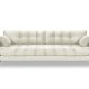 MICADONI Mamaia sofa, 4 seter - beige flyel og sort metall