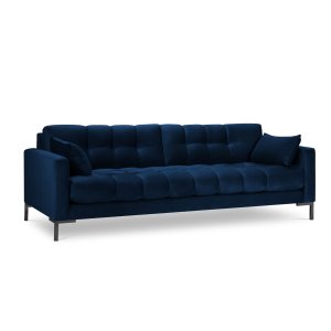 MICADONI Mamaia sofa, 4 sder - bl fljl og sort metal