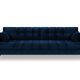 MICADONI Mamaia sofa, 4 seter - bl flyel og sort metall