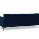 MICADONI Mamaia sofa, 4 seter - bl flyel og sort metall