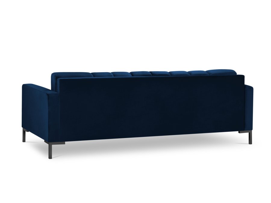 MICADONI Mamaia sofa, 4 seter - bl flyel og sort metall