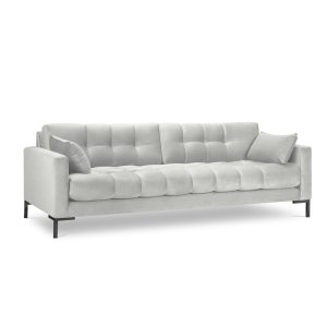 MICADONI Mamaia sofa, 4 sder - slv fljl og sort metal