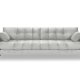 MICADONI Mamaia sofa, 4 seter - slv flyel og sort metall