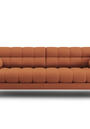 MICADONI Mamaia sofa, 4 seter - brunt stoff og gullmetall