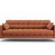 MICADONI Mamaia sofa, 4 seter - brunt stoff og gullmetall