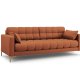 MICADONI Mamaia sofa, 4 seter - brunt stoff og gullmetall