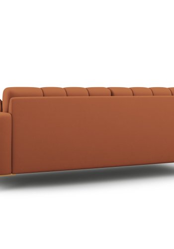 MICADONI Mamaia sofa, 4 seter - brunt stoff og gullmetall
