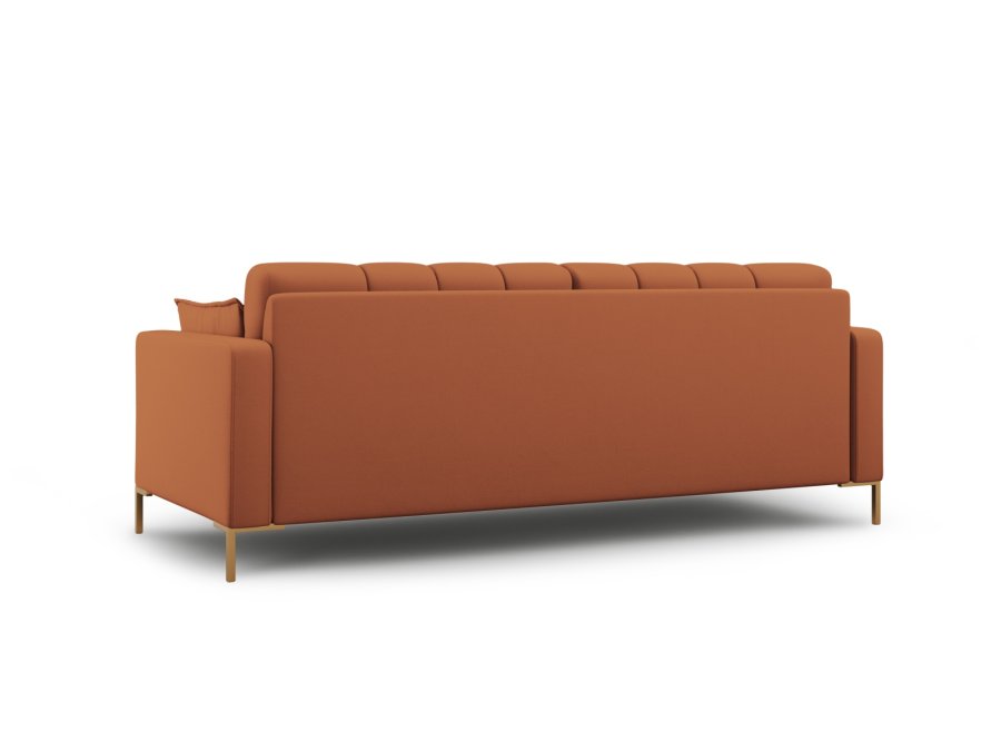 MICADONI Mamaia sofa, 4 seter - brunt stoff og gullmetall