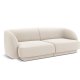 MICADONI Miley sofa, 2 seter - beige flyel og sort plast