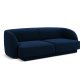 MICADONI Miley sofa, 2 seter - bl flyel og sort plast